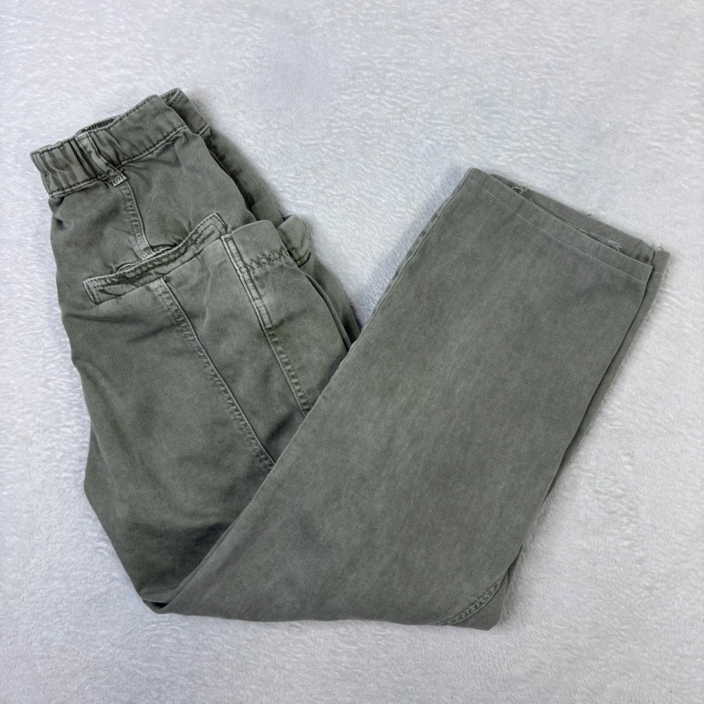 Urban Outfitters Olive Green High‎ Rise Cargo Utility Pants XS Cotton HEMMED